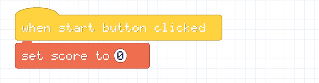 A script that starts when the start button is clicked and sets score to 0.