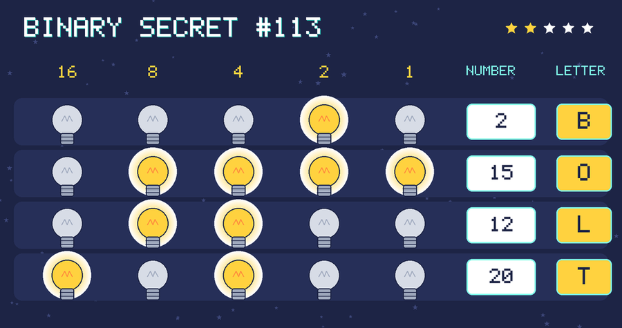 The decoded message: BOLT