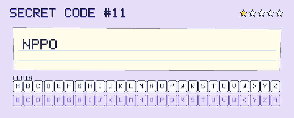 Secret code 11. The note says: NPPO