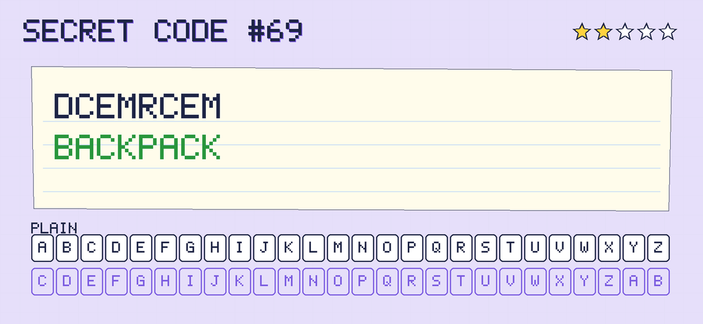 The secret note decoded: BACKPACK