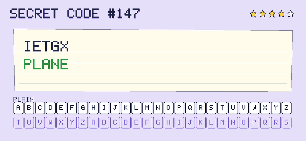 The secret note decoded: PLANE