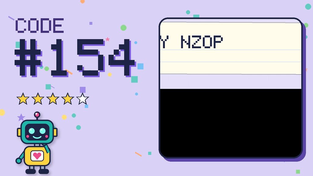 Secret Code 154 card