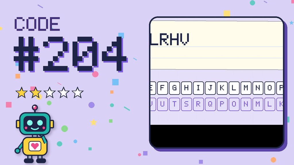 Secret Code 204 card