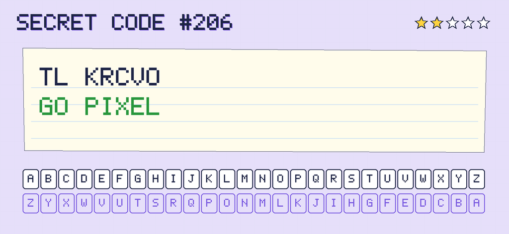 The secret note decoded: GO PIXEL