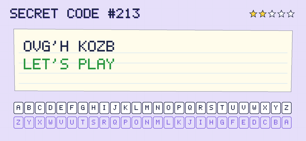 The secret note decoded: LET'S PLAY