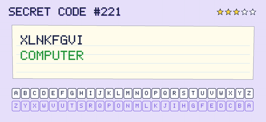 The secret note decoded: COMPUTER