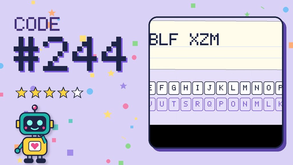 Secret Code 244 card