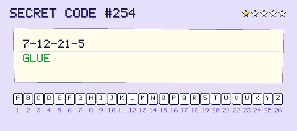 The secret note decoded: GLUE