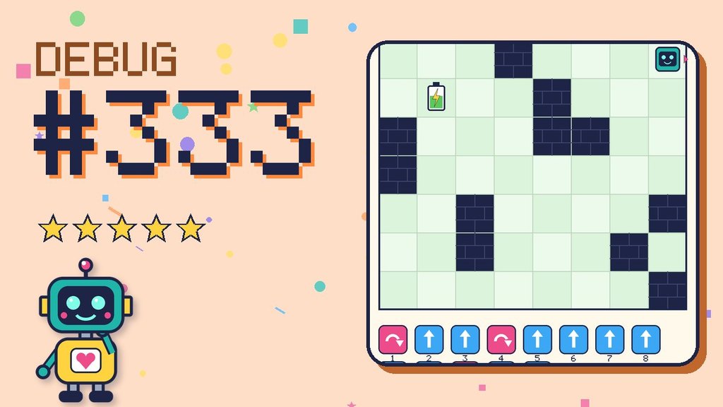 Debug the Robot 333 card