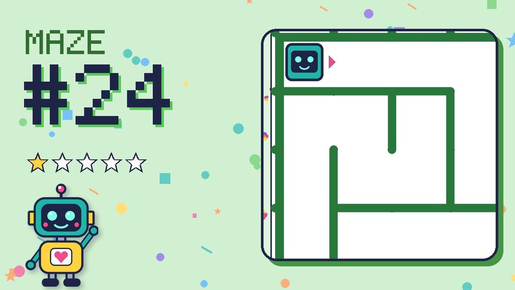 Maze 24 card: a corner of the garden maze with Beep