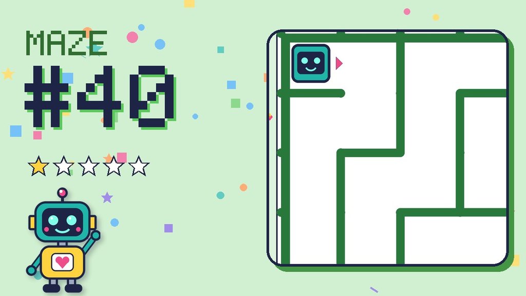 Maze 40 card: a corner of the garden maze with Beep