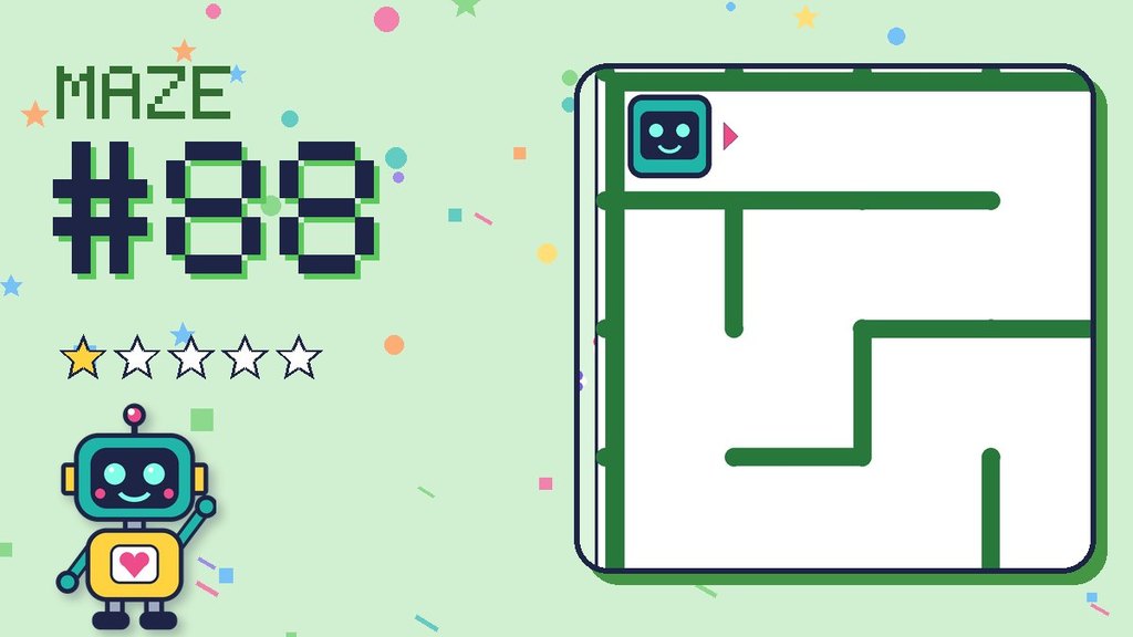 Maze 88 card: a corner of the garden maze with Beep