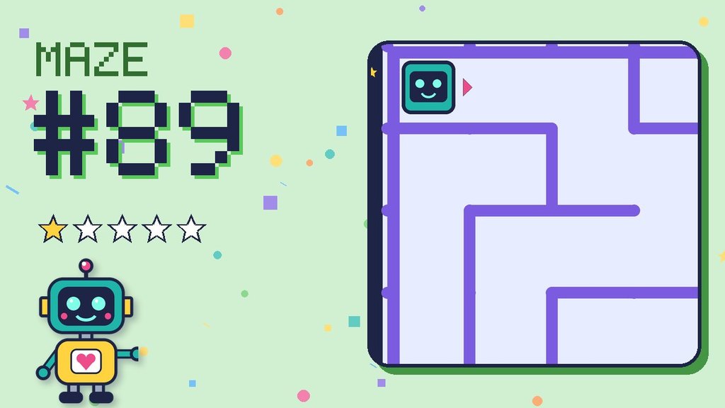 Maze 89 card: a corner of the space station maze with Beep