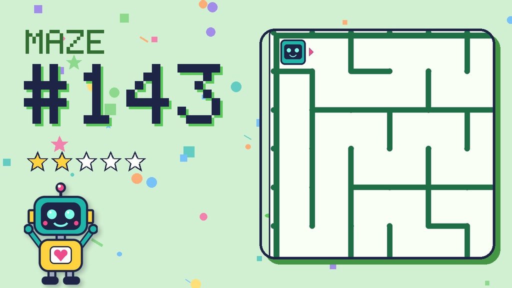 Maze 143 card: a corner of the pixel jungle maze with Beep