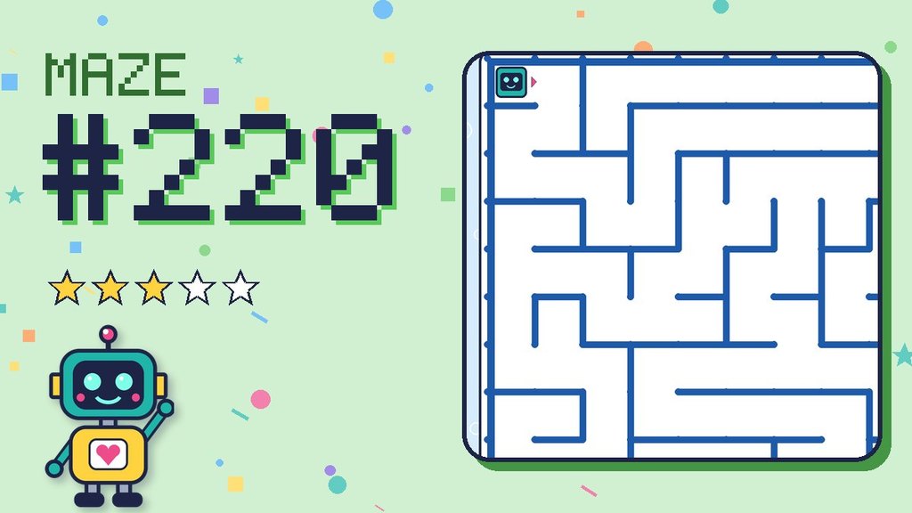 Maze 220 card: a corner of the ocean cave maze with Beep