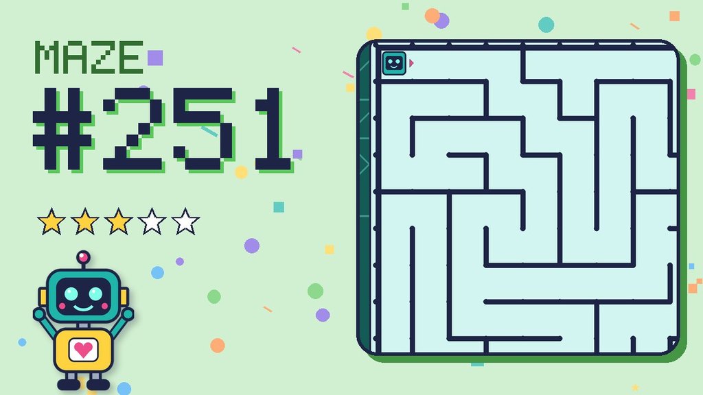 Maze 251 card: a corner of the circuit board maze with Beep