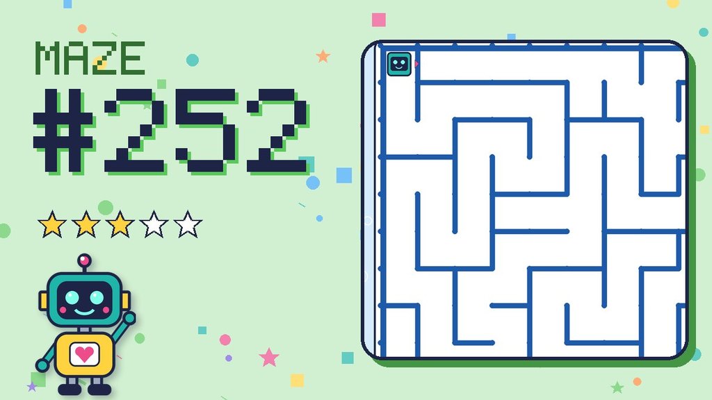 Maze 252 card: a corner of the ocean cave maze with Beep