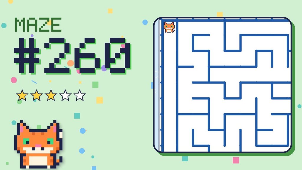 Maze 260 card: a corner of the ocean cave maze with Pixel
