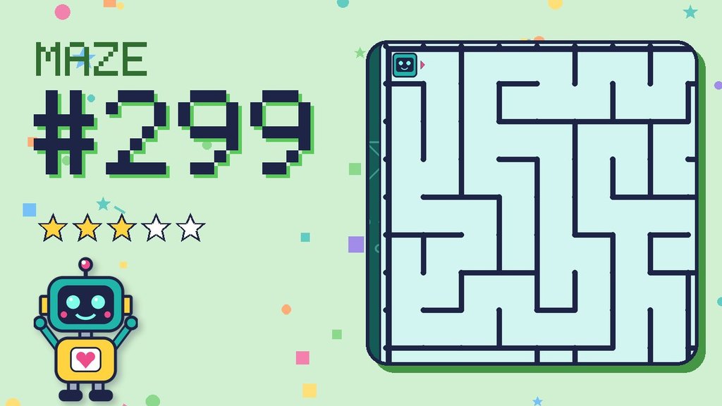 Maze 299 card: a corner of the circuit board maze with Beep