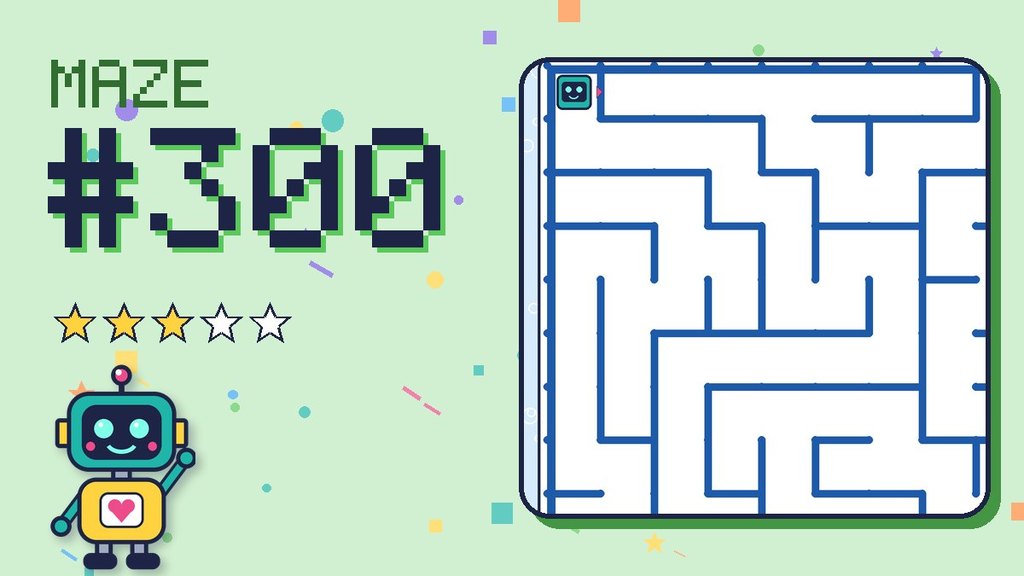 Maze 300 card: a corner of the ocean cave maze with Beep