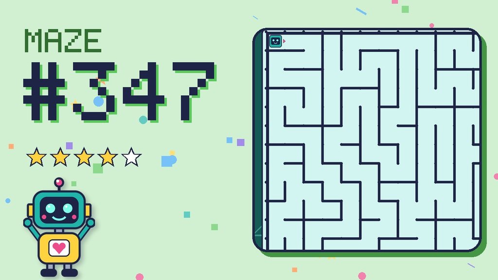 Maze 347 card: a corner of the circuit board maze with Beep