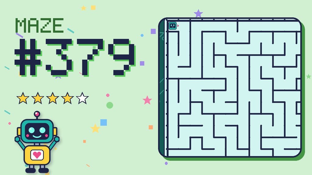 Maze 379 card: a corner of the circuit board maze with Beep