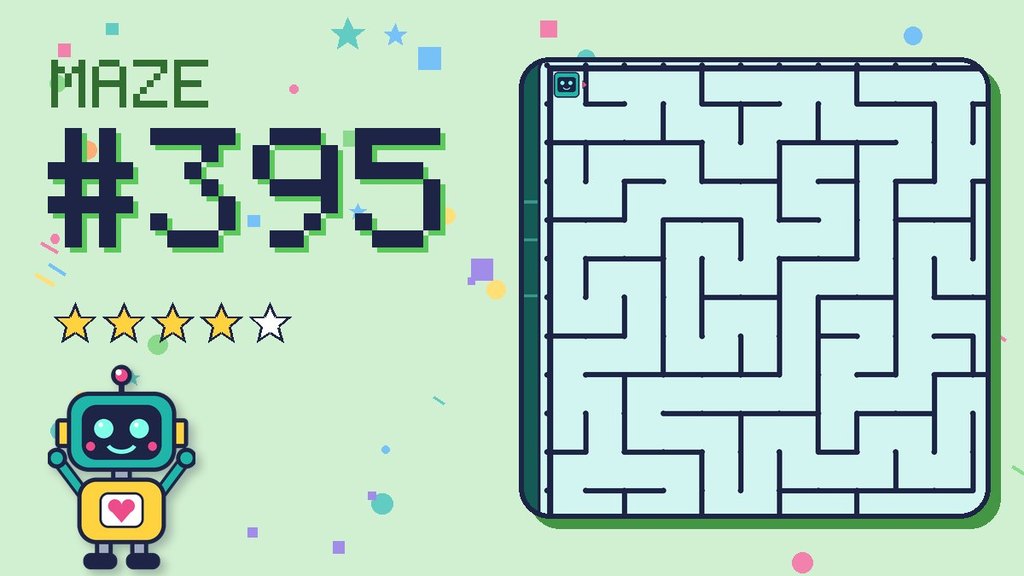Maze 395 card: a corner of the circuit board maze with Beep