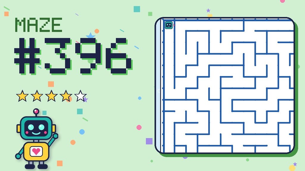 Maze 396 card: a corner of the ocean cave maze with Beep