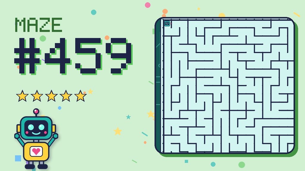 Maze 459 card: a corner of the circuit board maze with Beep