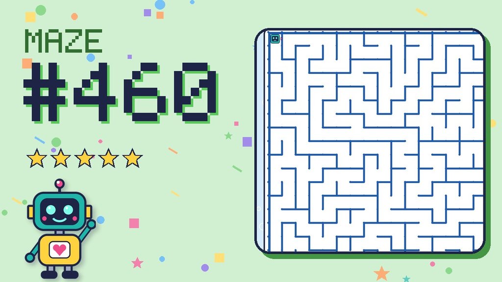Maze 460 card: a corner of the ocean cave maze with Beep