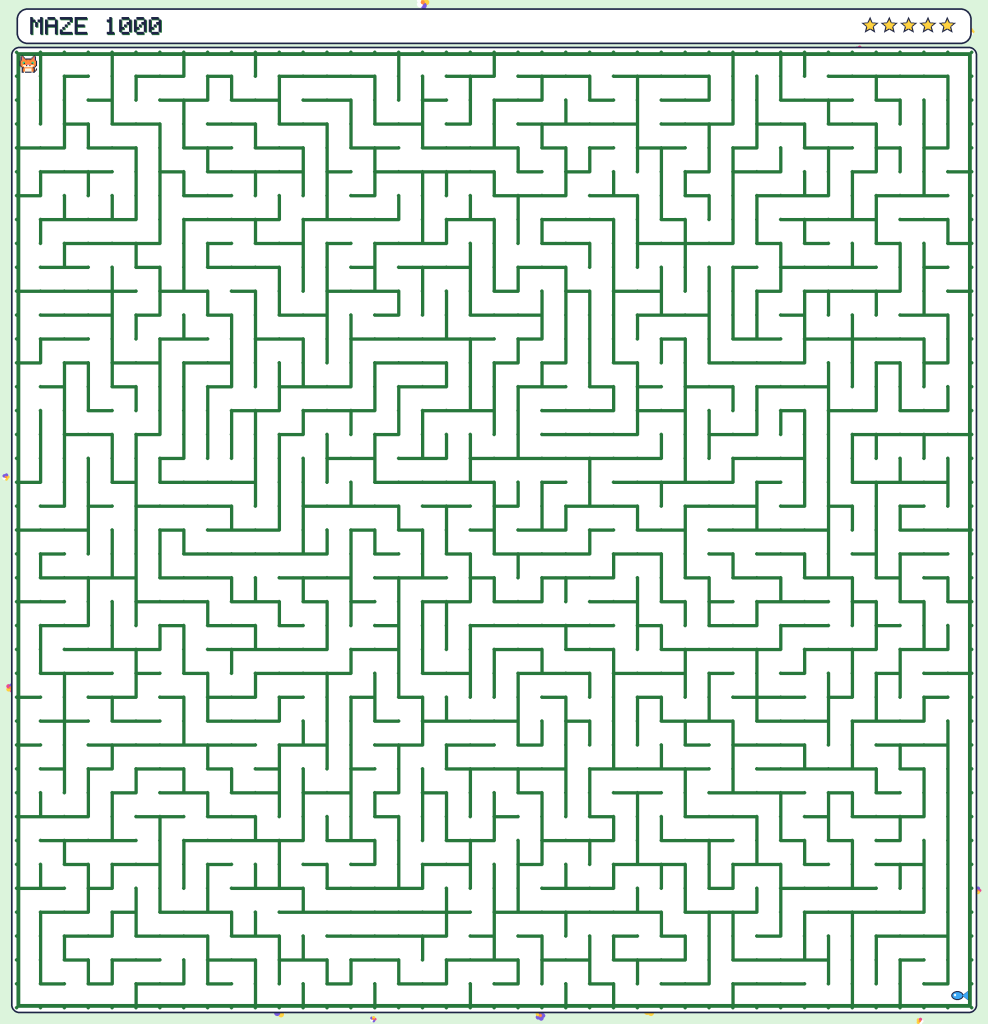 A giant 40 by 40 garden maze