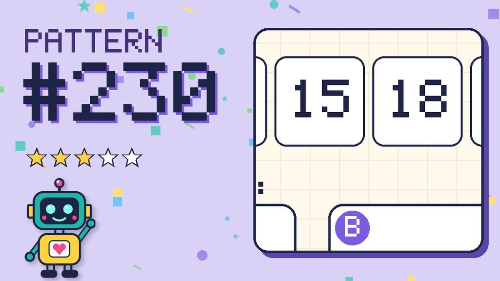 Pattern puzzle 230 card