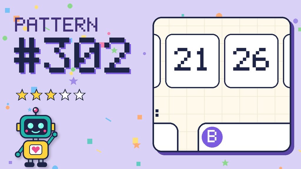 Pattern puzzle 302 card