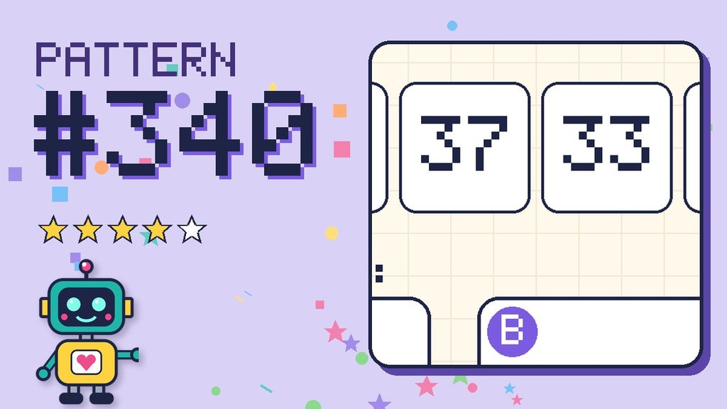 Pattern puzzle 340 card