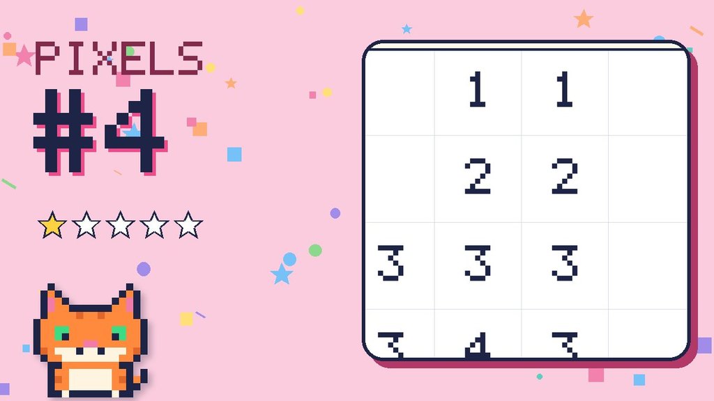 Pixel Puzzle 4 card