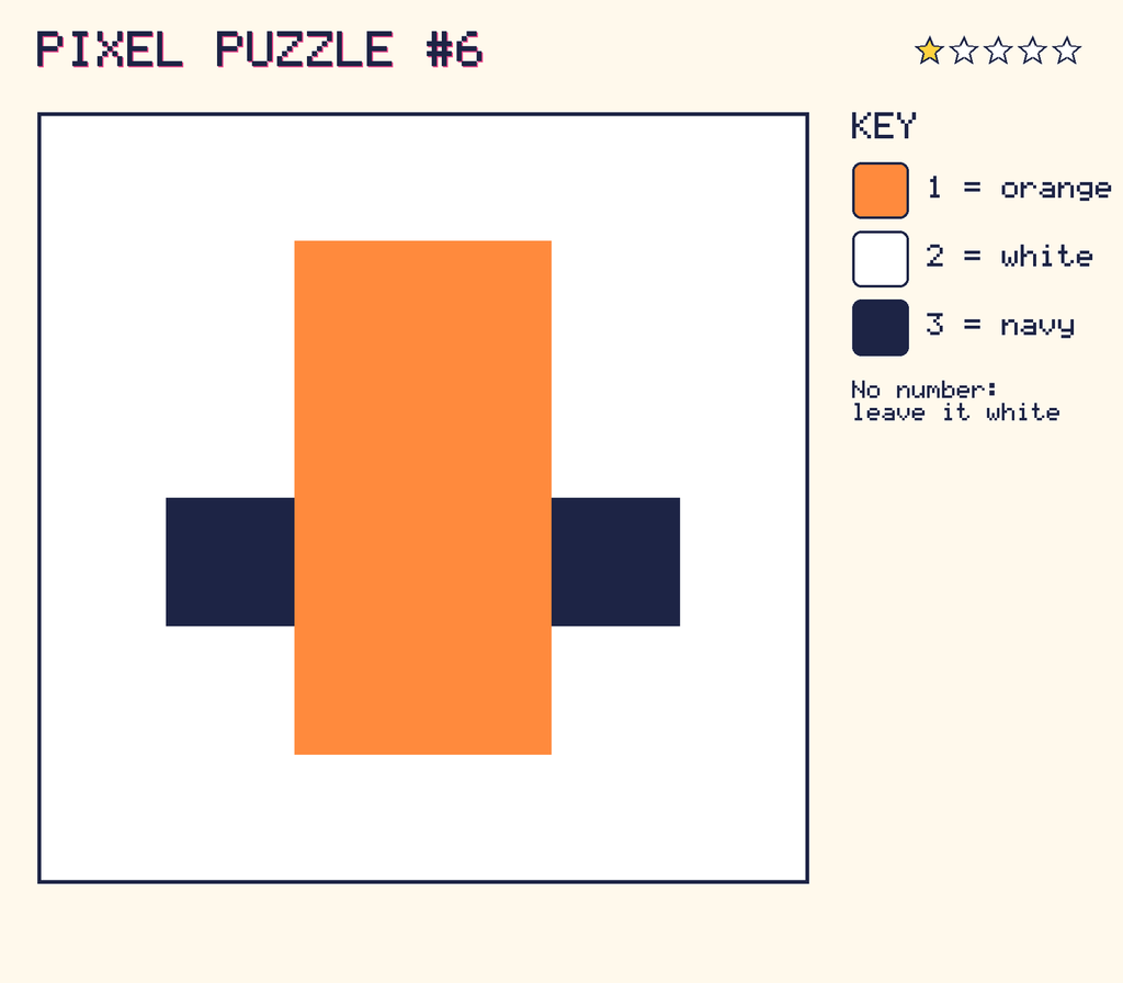 The finished pixel picture: a pixel creature.