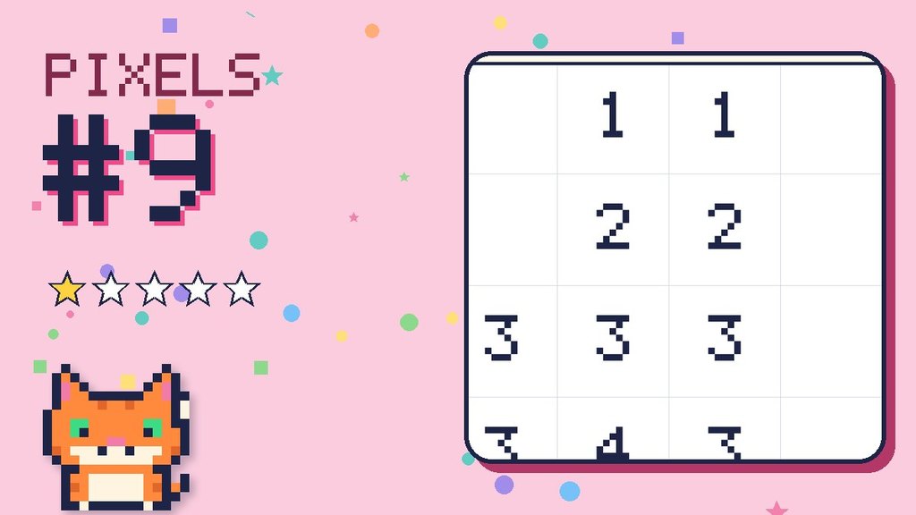 Pixel Puzzle 9 card