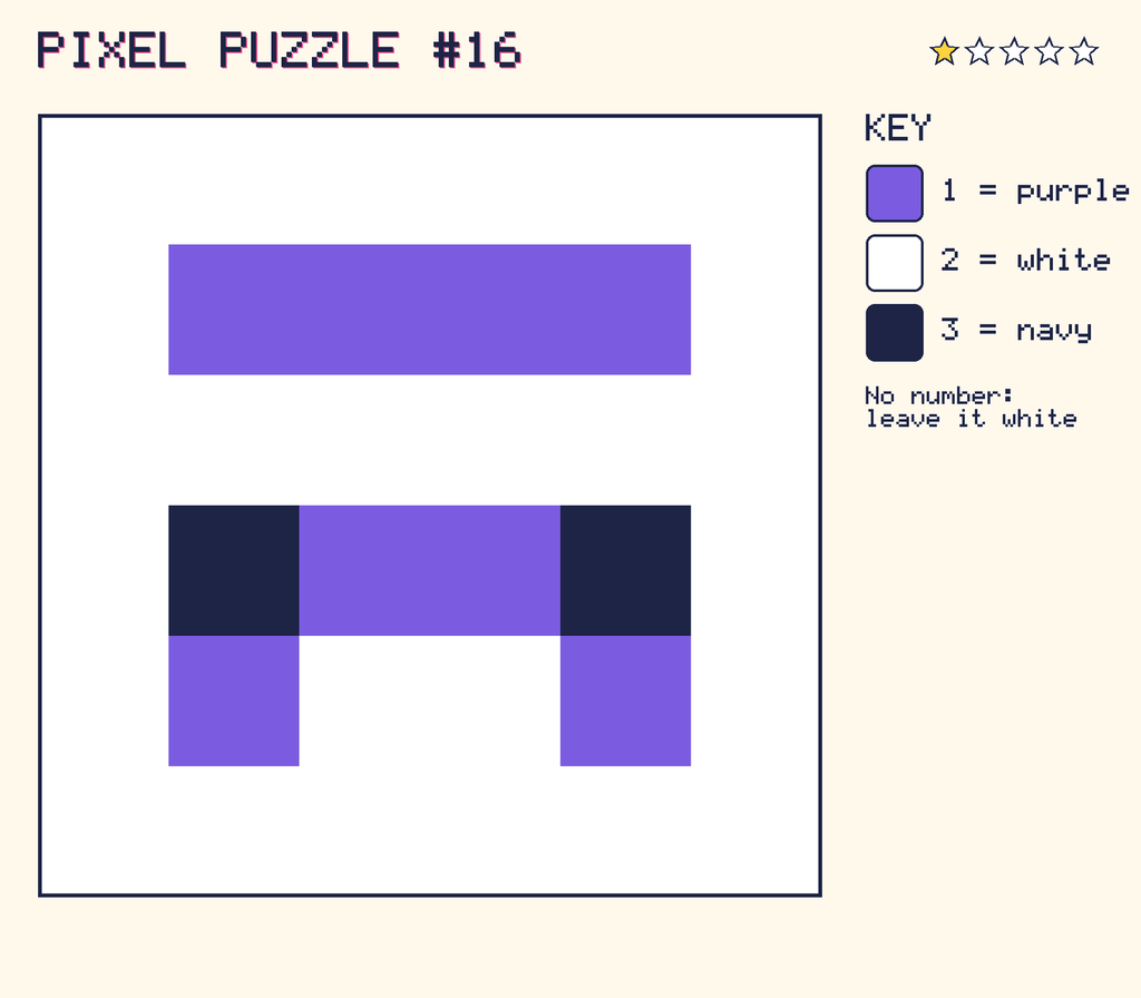 The finished pixel picture: a pixel creature.