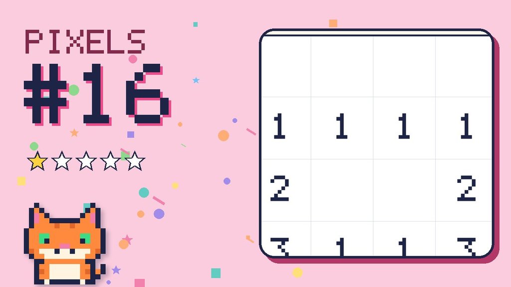Pixel Puzzle 16 card