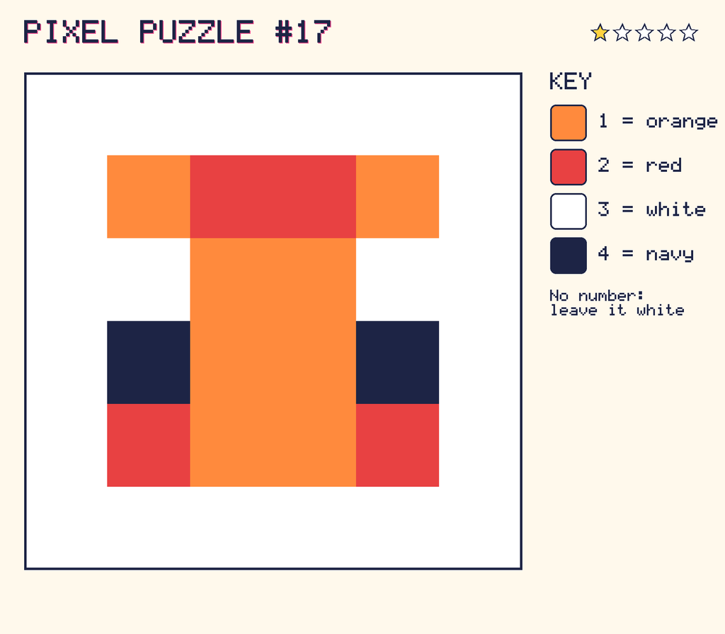 The finished pixel picture: a pixel creature.