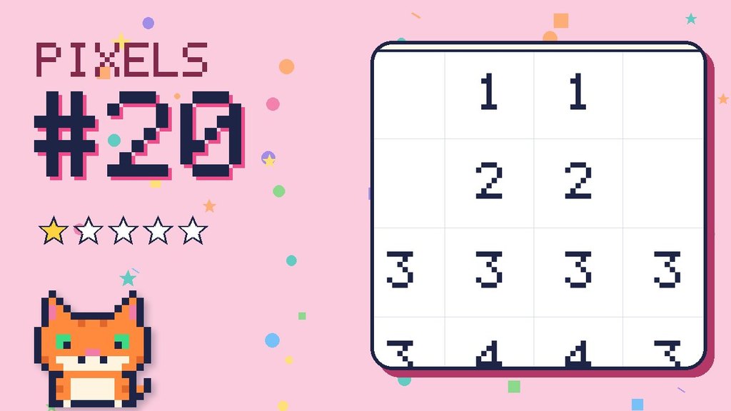 Pixel Puzzle 20 card
