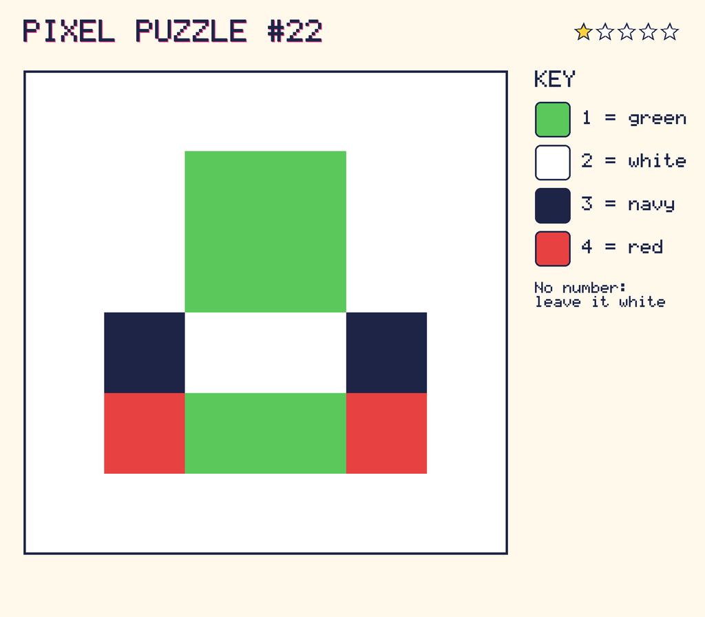 The finished pixel picture: a pixel creature.