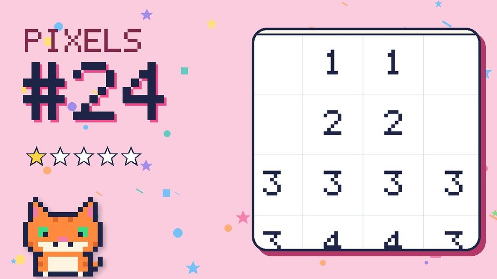 Pixel Puzzle 24 card