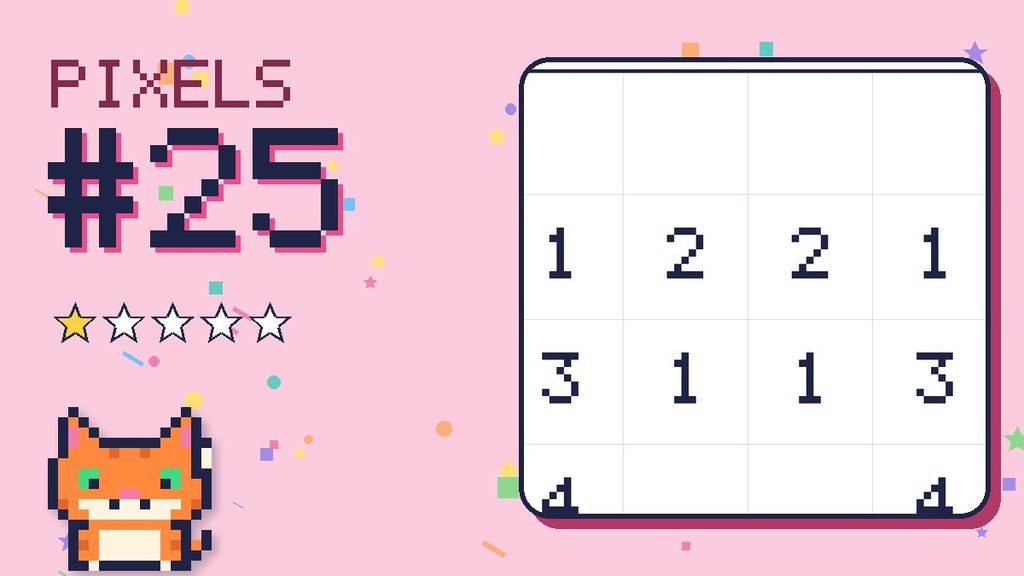 Pixel Puzzle 25 card
