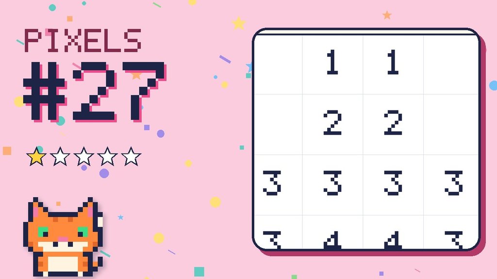 Pixel Puzzle 27 card