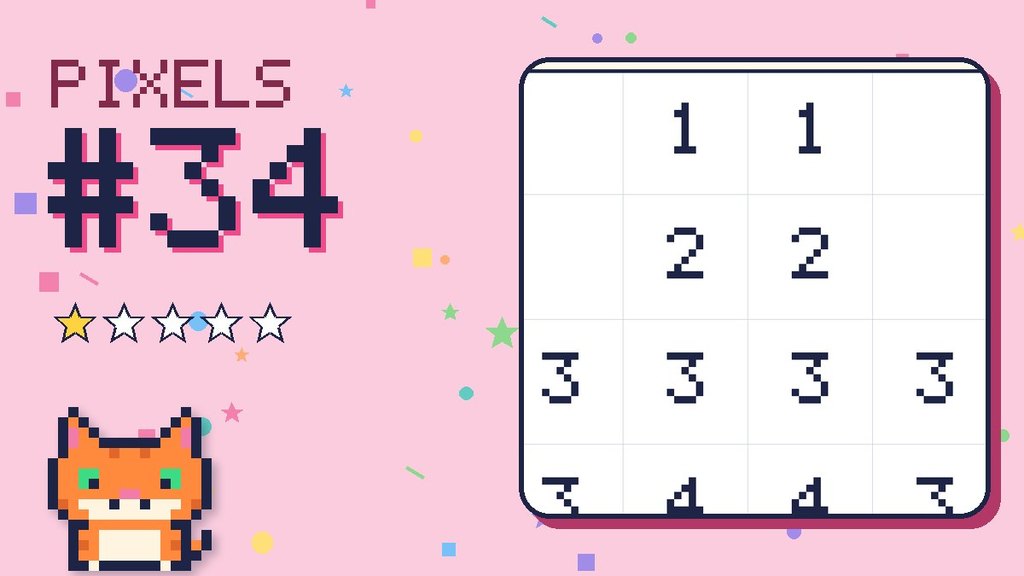 Pixel Puzzle 34 card
