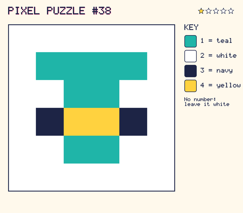 The finished pixel picture: a pixel creature.