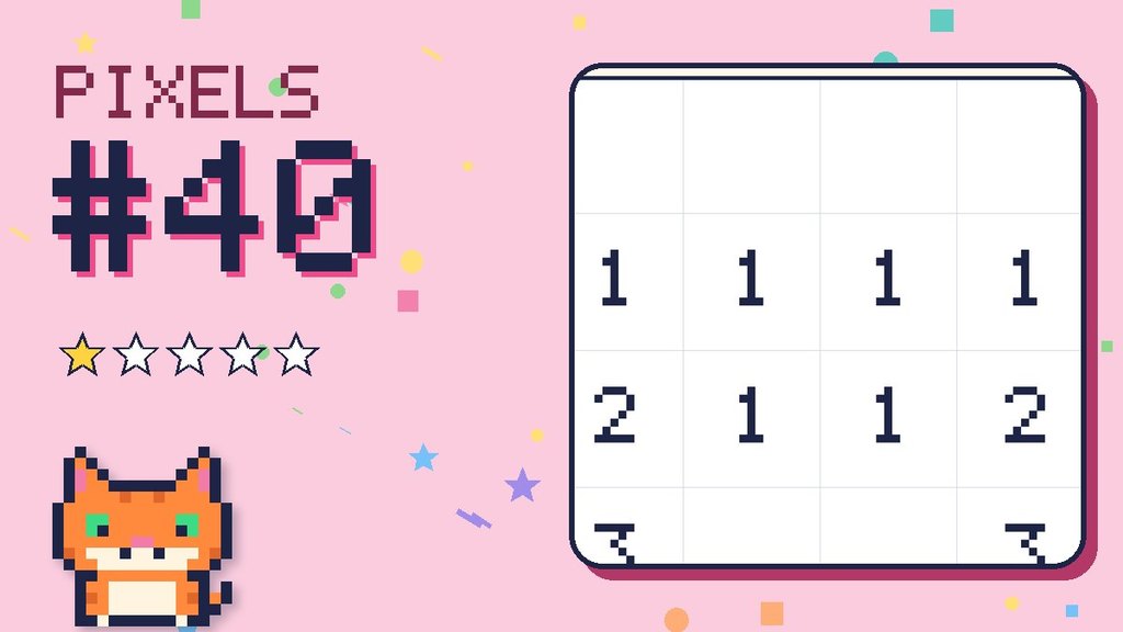 Pixel Puzzle 40 card