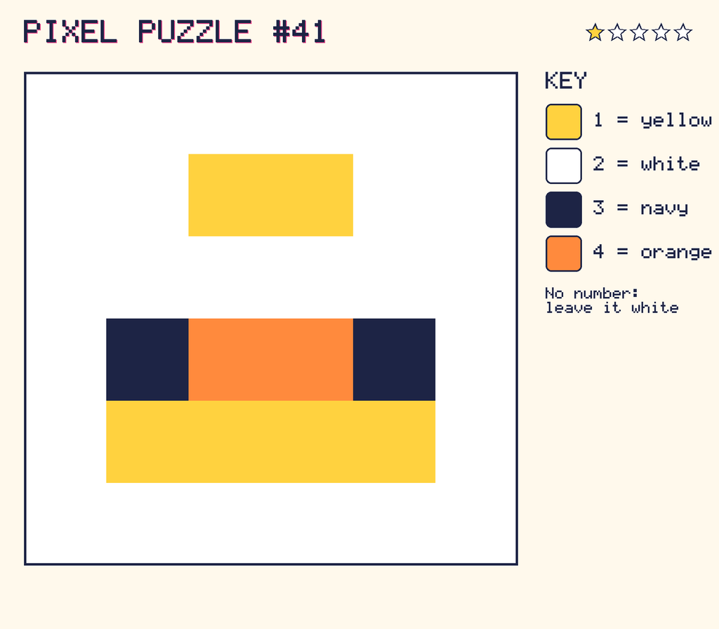 The finished pixel picture: a pixel creature.