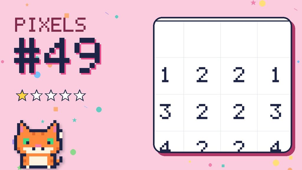 Pixel Puzzle 49 card